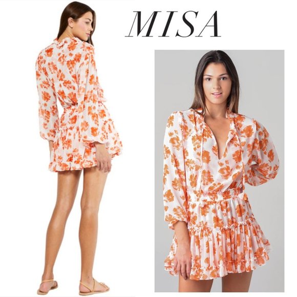 Misa Flora Mini Dress - NEW - Picture 3 of 6